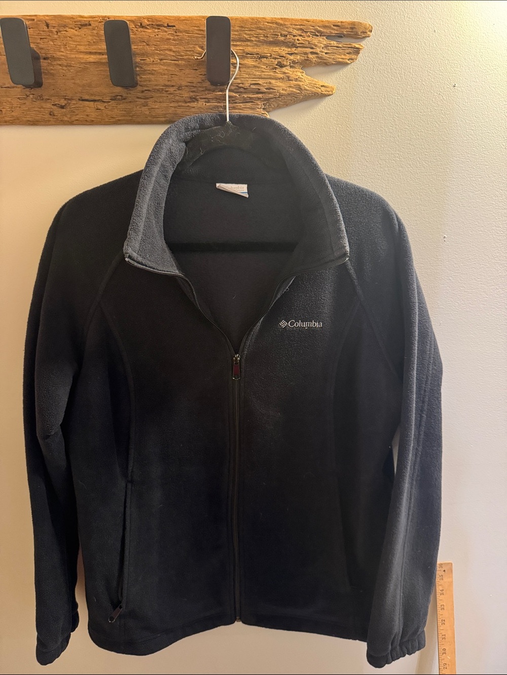 Columbia Black Full-Zip Fleece Jacket with Logo women’s 1X